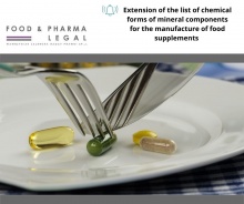 Extension of the list of chemical forms of mineral components for the manufacture of food supplements 