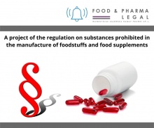 A project of the regulation on substances prohibited in the manufacture of foodstuffs and food supplements