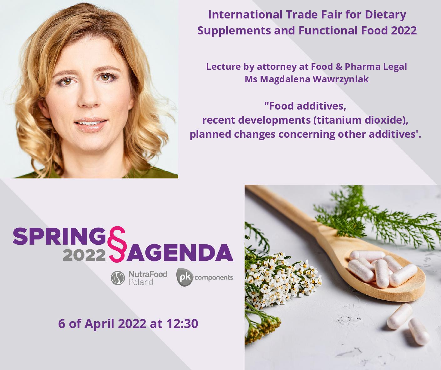 Our expert with a lecture at the International Trade Fair for Dietary Supplements and Functional Food 2022