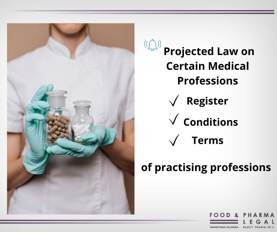  Projected law on certain medical professions