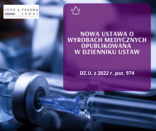 NOWA USTAWA O WYROBACH MEDYCZNYCH OPUBLIKOWANA 