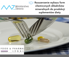 Rozszerzenie wykazu form chemicznych składników mineralnych do produkcji suplementów diety 